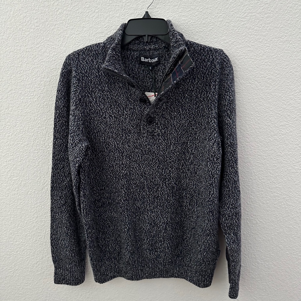 Barbour Men's Sid Half-Zip Sweater (Size S) - Navy Marl